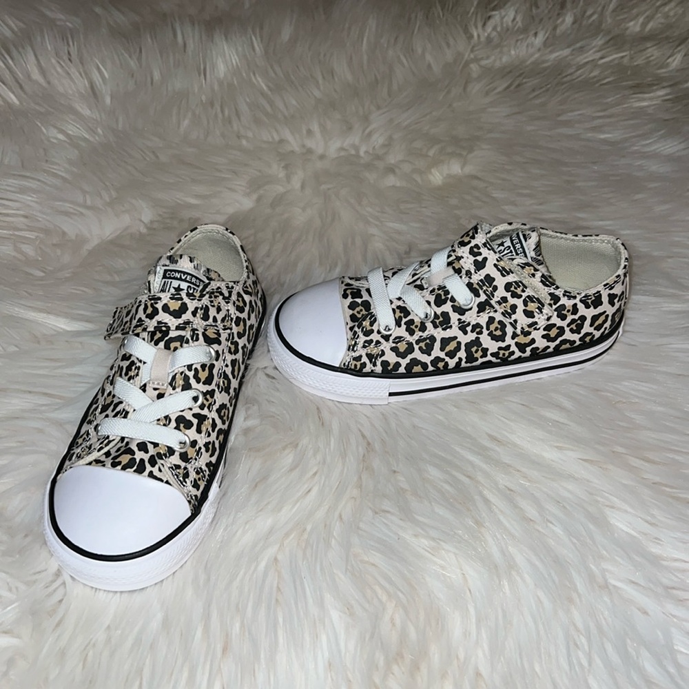Brand new toddler girl cheetah converse